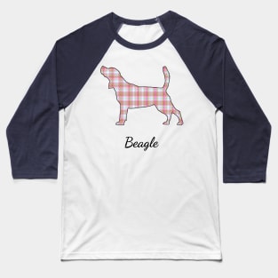 Beagle Mom Plaid Baseball T-Shirt